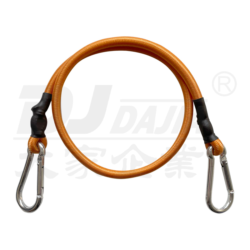 Round Bungee Strap With 7cm Carabiner Hook