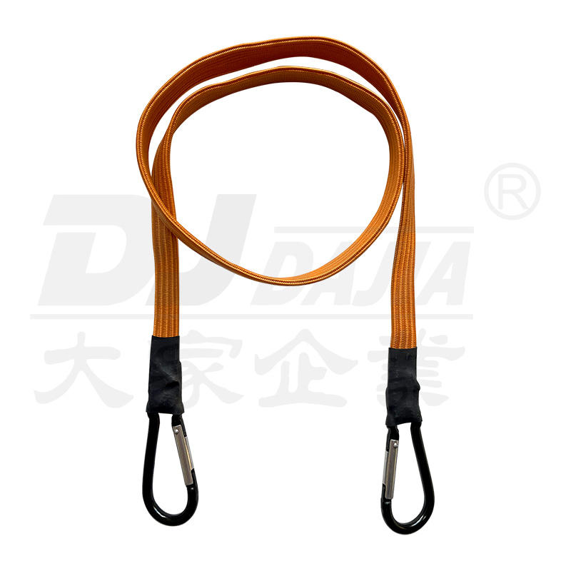 17mm Flat Bungee Cord With Carabiner（Aluminium Alloy）