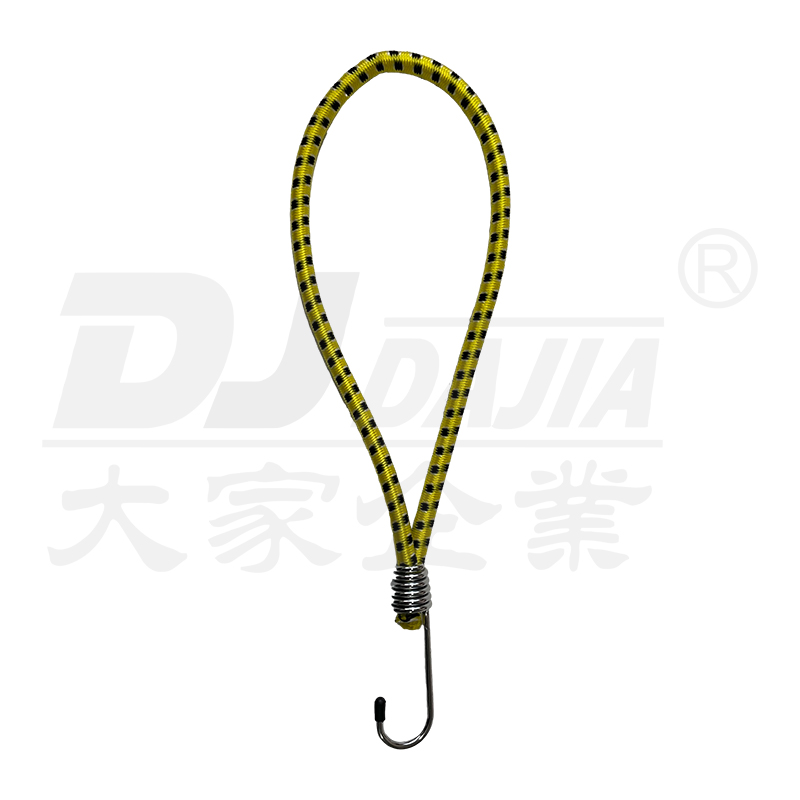 Round Bungee Cords With Black Plastic Coated Steel Hook