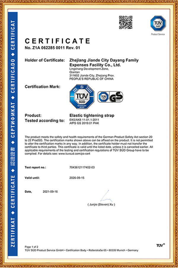 GS E Certificate